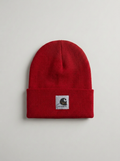 Carhartt Classic Logo Patch Cuff Red Beanie