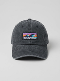 Patagonia Wave Patch Washed Black Baseball Cap