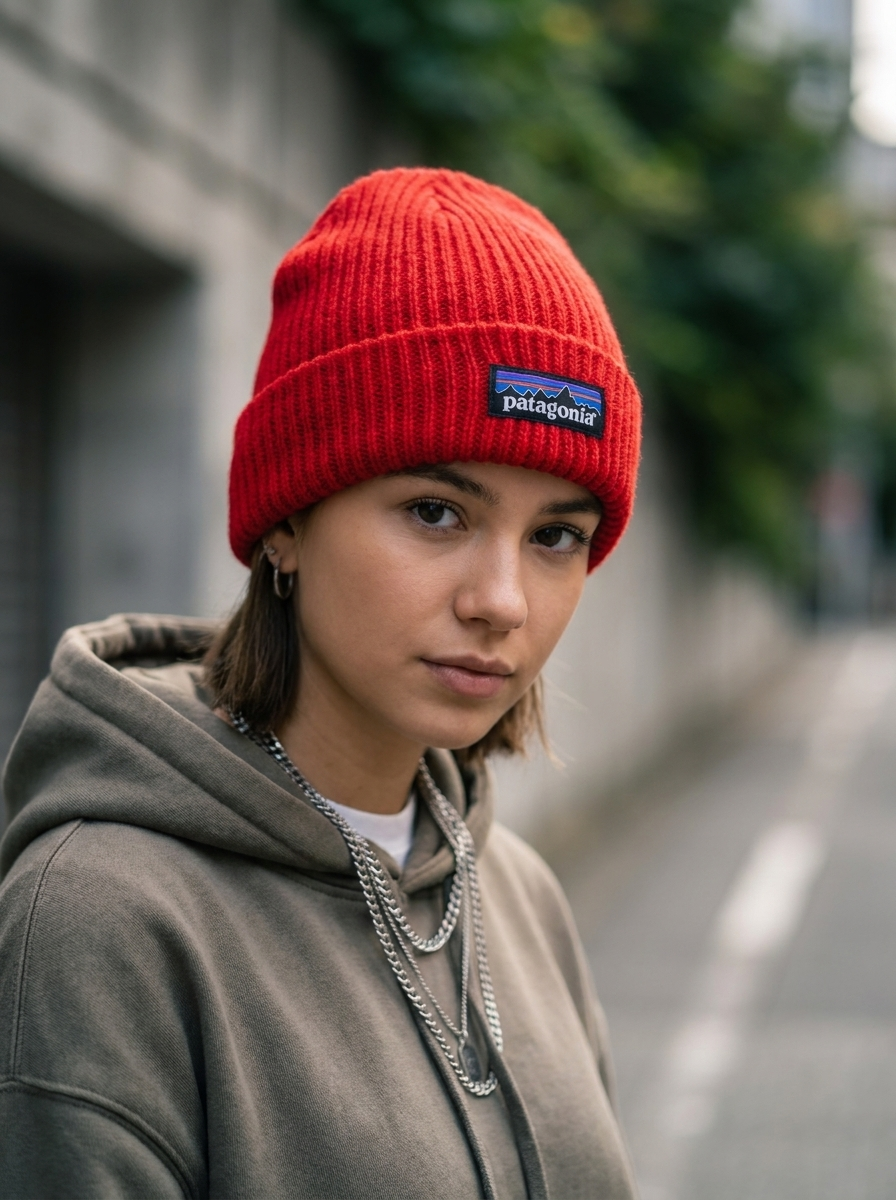 Patagonia Fisherman’s Rolled Vibrant Red Beanie