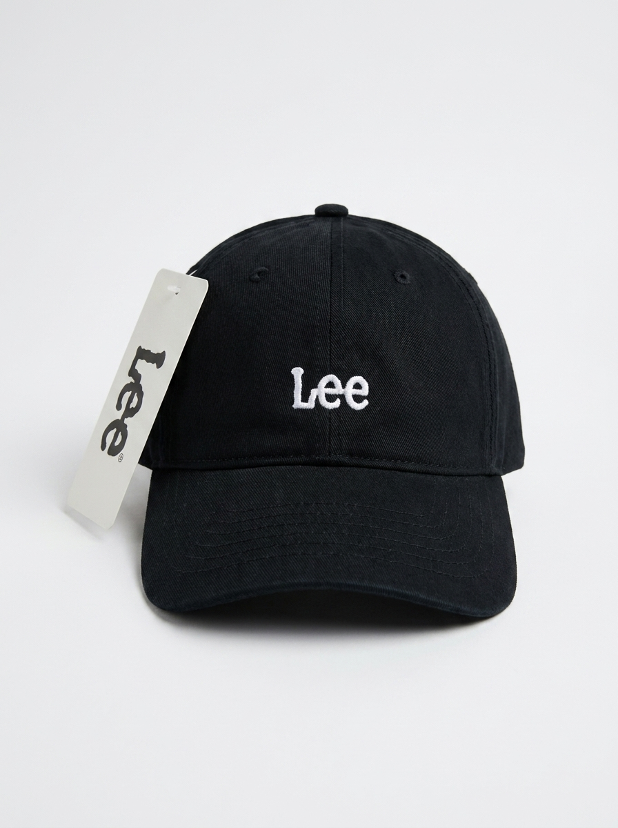 Lee Heritage Embroidered Logo Black Baseball Cap