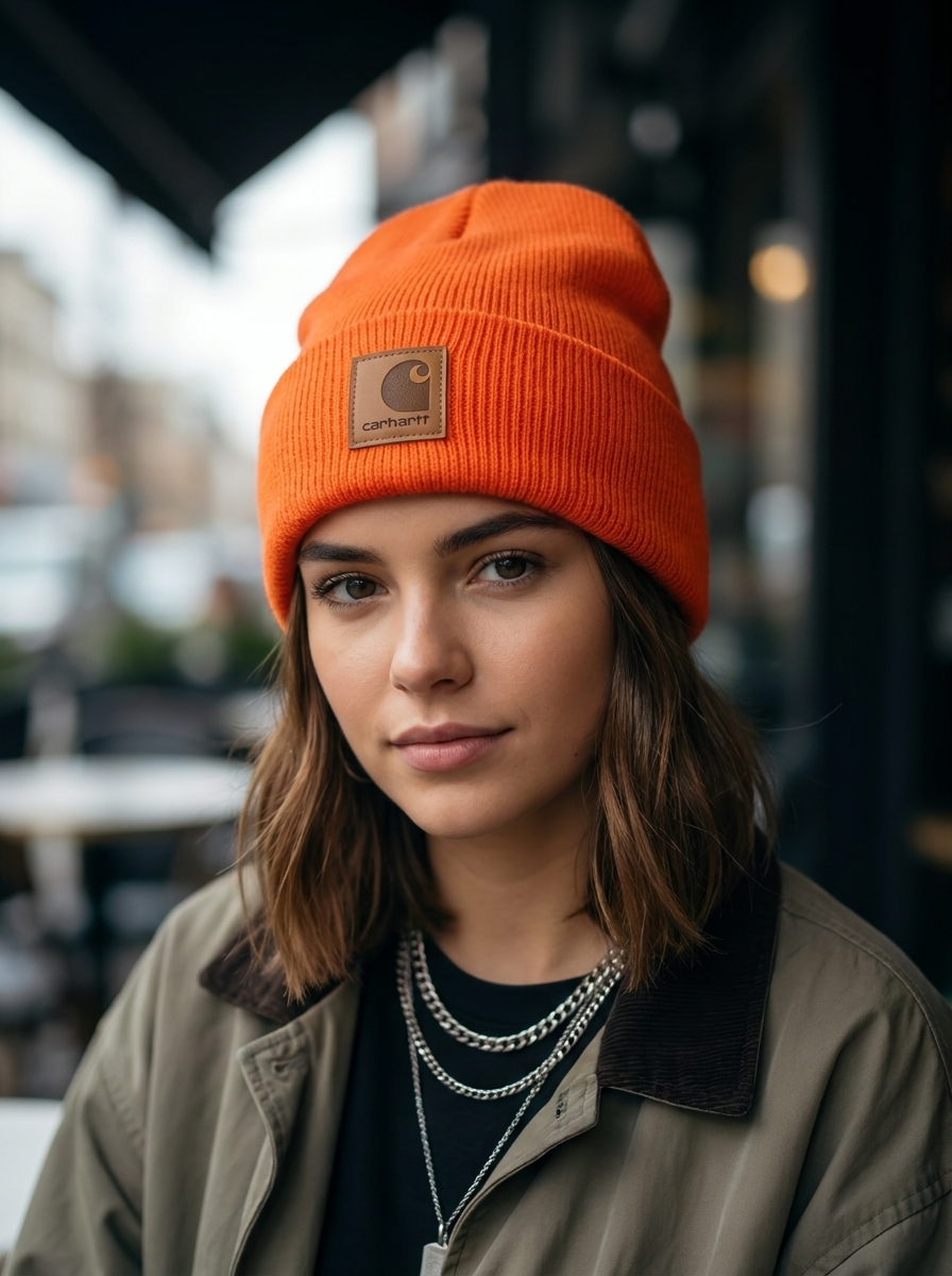 Carhartt WIP Acrylic Watch Bright Orange Beanie