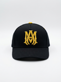 MA Monogram Embroidered Black Baseball Cap