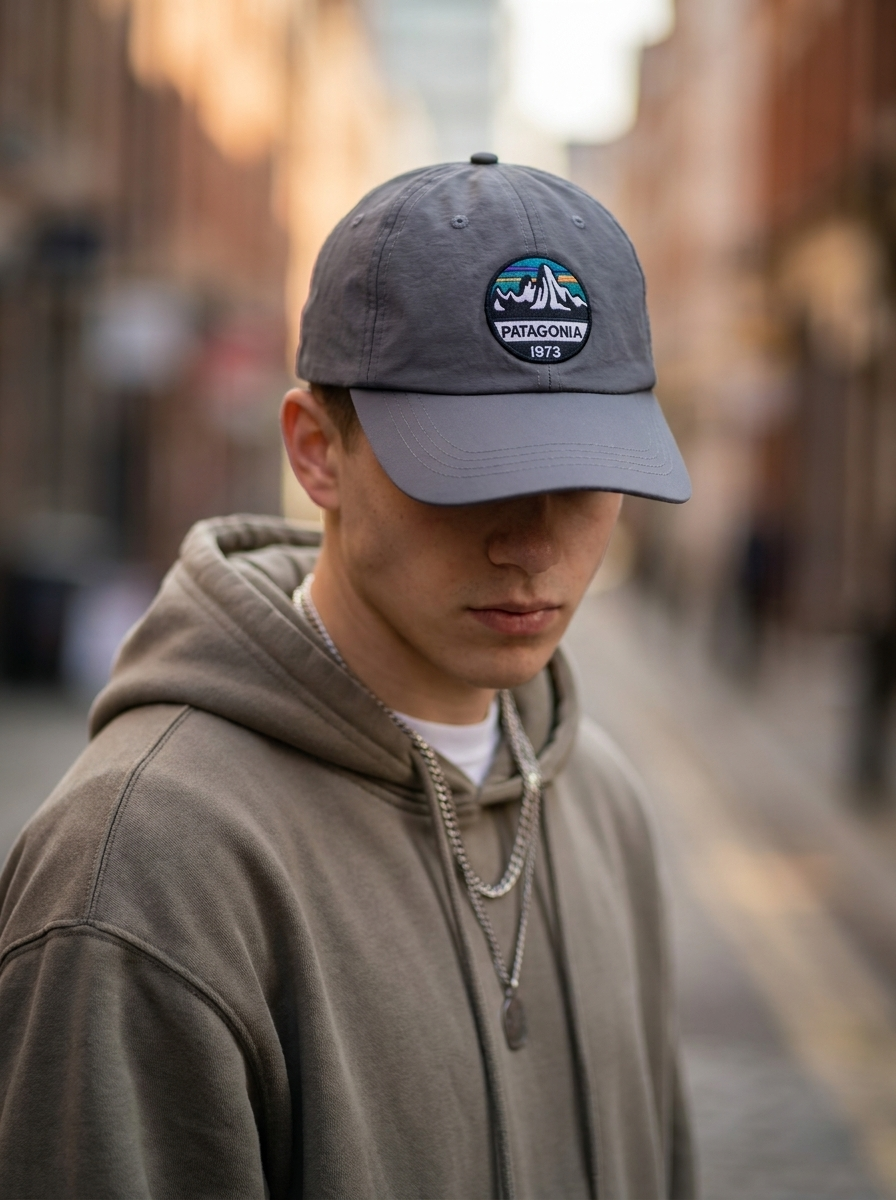 Patagonia 1973 Anniversary Fitz Roy Patch Forge Grey Cap