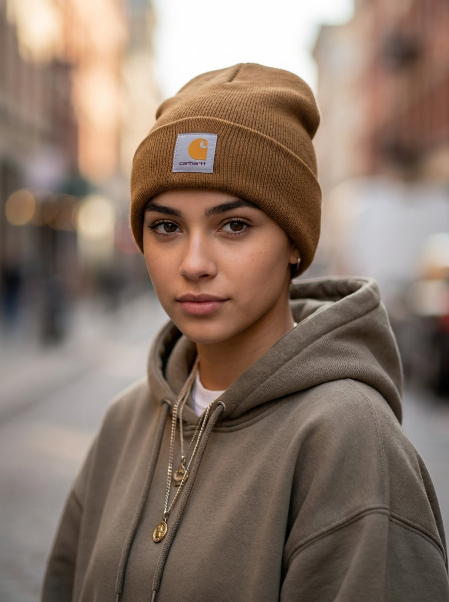 Carhartt Essential Ribbed Cuff Earthy Brown Beanie