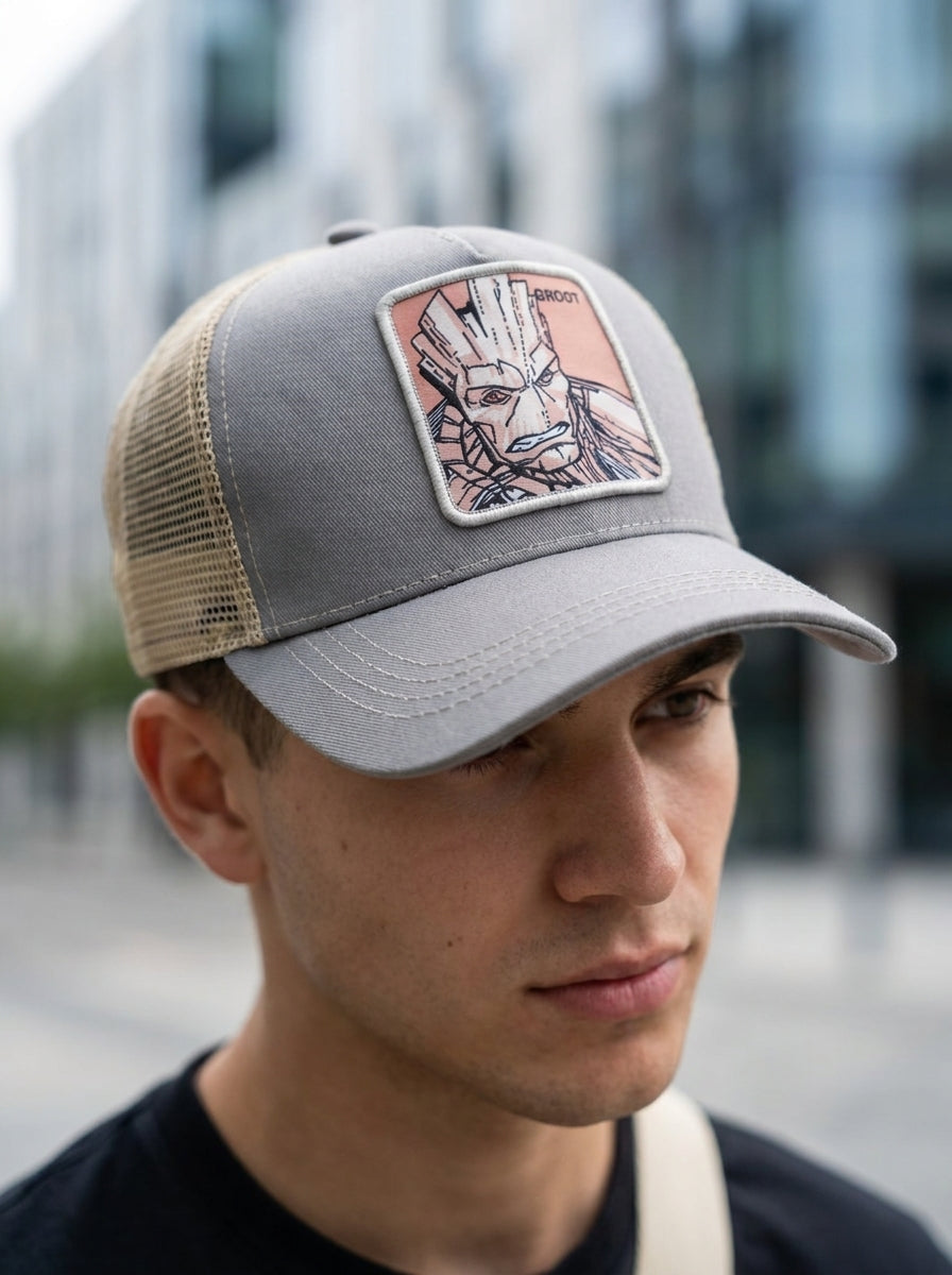 Capslab Groot Graphic Patch Trucker Cap