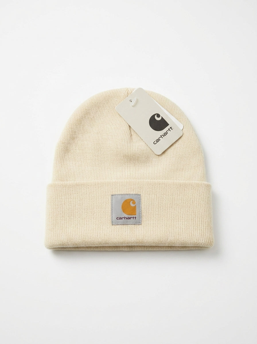 Carhartt Ribbed Off-White Knit Beanie