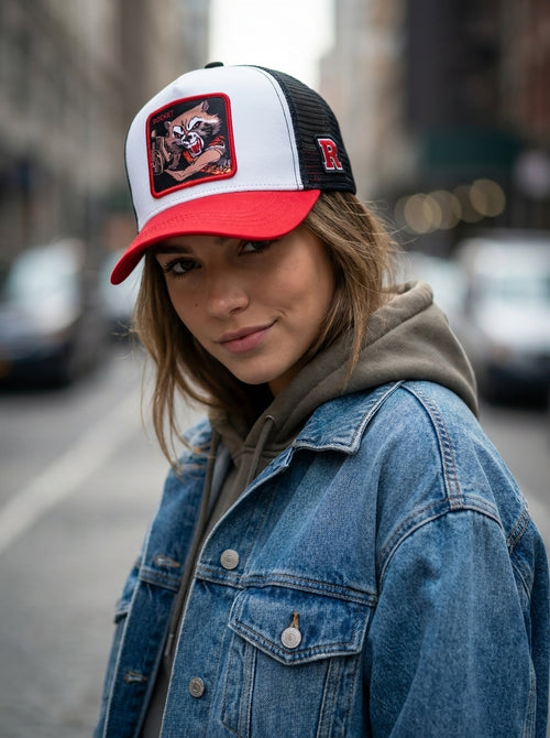 Capslab Rocket Raccoon Graphic Trucker Cap
