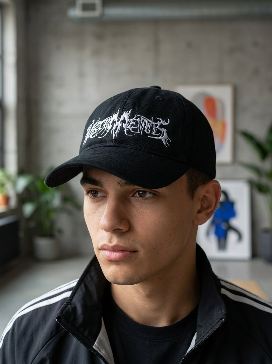 Graphic Black Adjustable Cap
