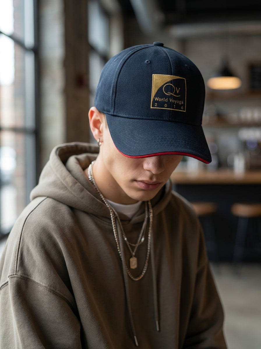 2016 World Voyage Embroidered Navy Vintage Baseball Cap