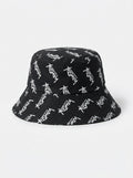 Graffiti Print Streetwear Black Bucket Hat