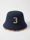 Embroidered Monogram Deep Navy Bucket Hat
