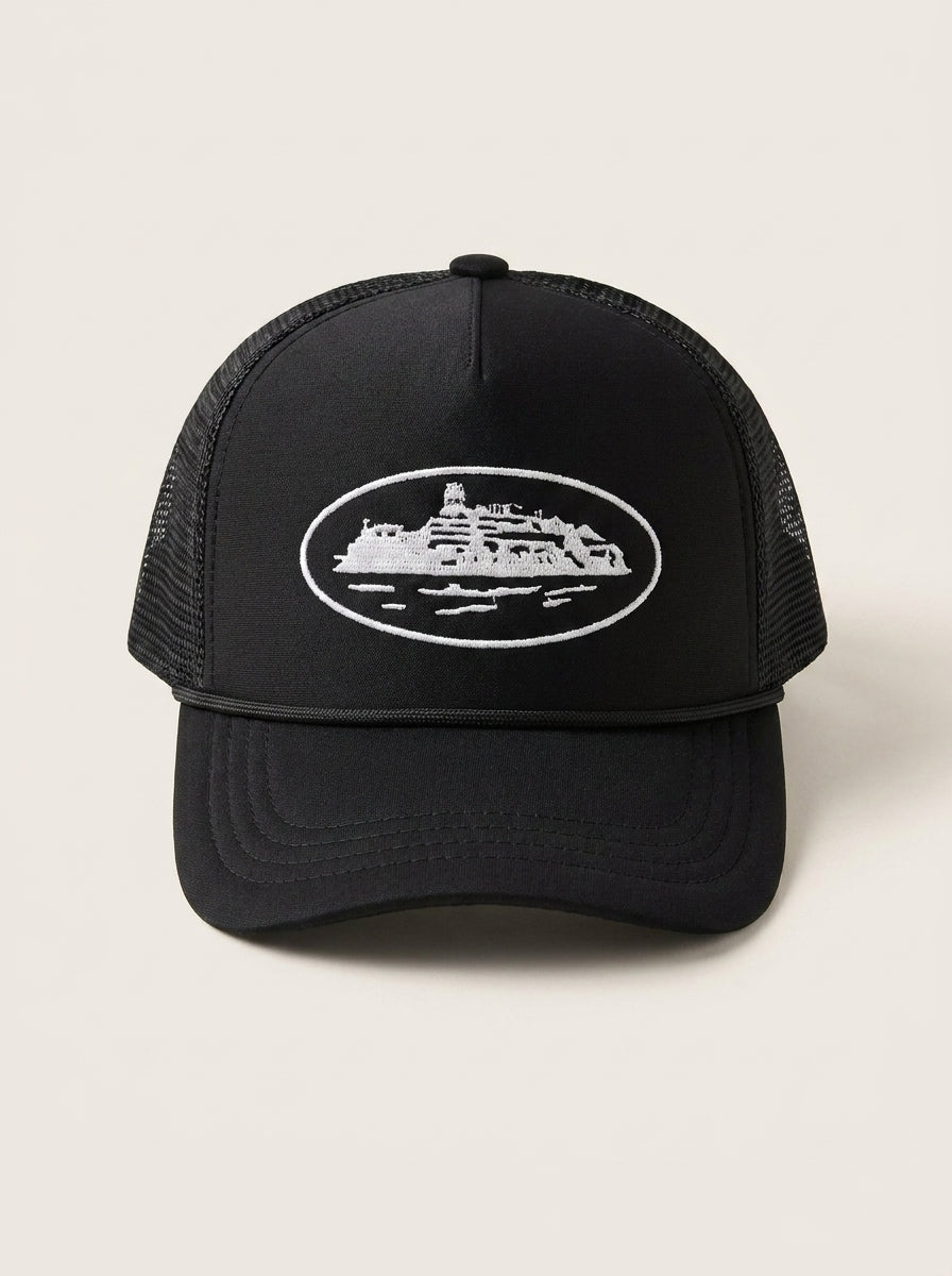 Graphic Unisex Black Trucker Cap