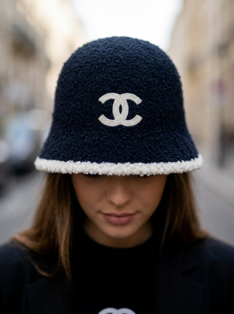 Soft Texture Winter Black and White Bucket Hat