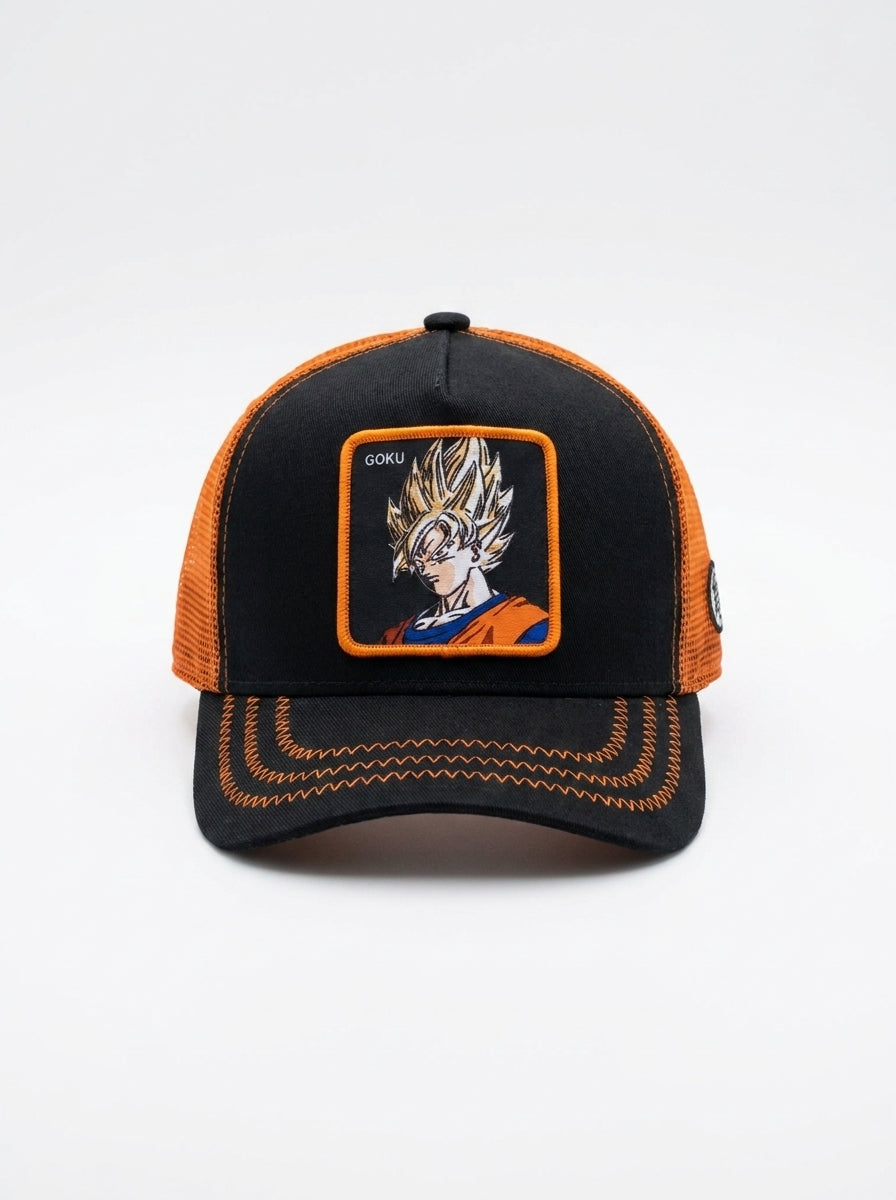 Capslab Dragon Ball Z Black & Orange Trucker Cap