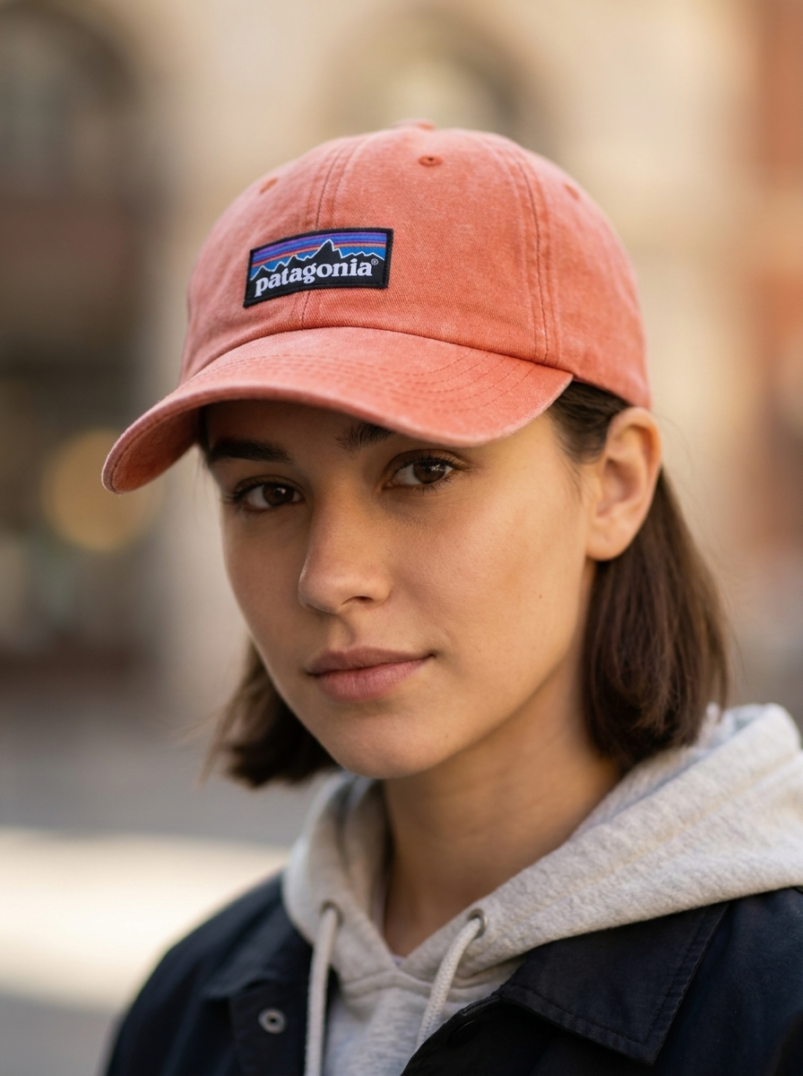 Patagonia Washed Earth-Red Logo Baseball Cap