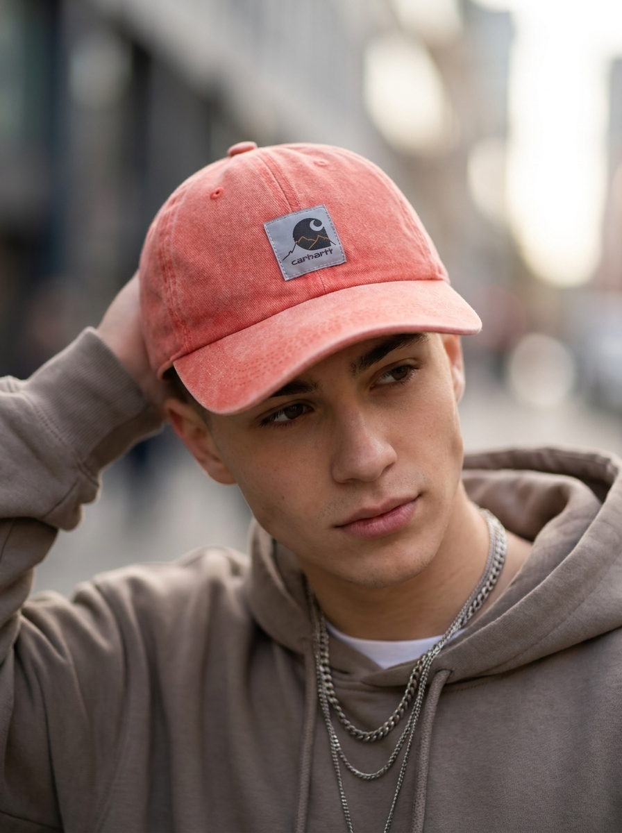 Carhartt Faded Red Adventure Series Washed Baseball Cap