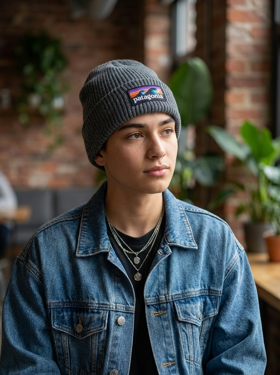 Patagonia Charcoal Grey Essential Ribbed Winter Beanie