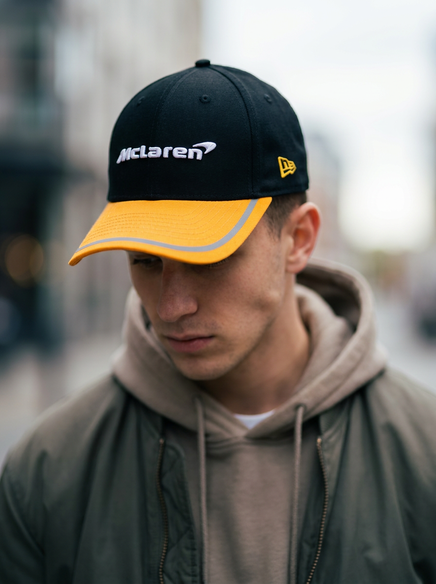 New Era Black & Orange McLaren Racing Adjustable Baseball Cap