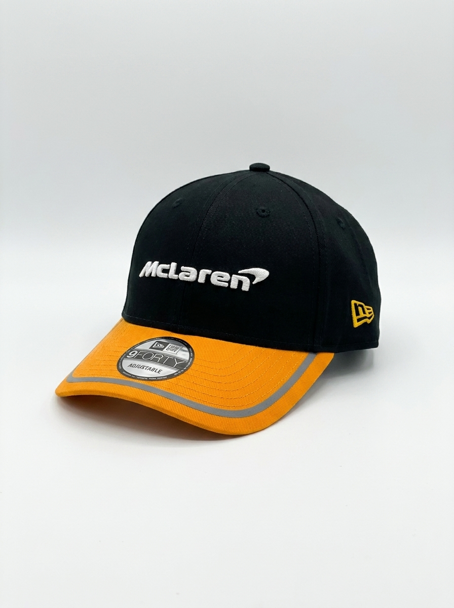 New Era Black & Orange McLaren Racing Adjustable Baseball Cap