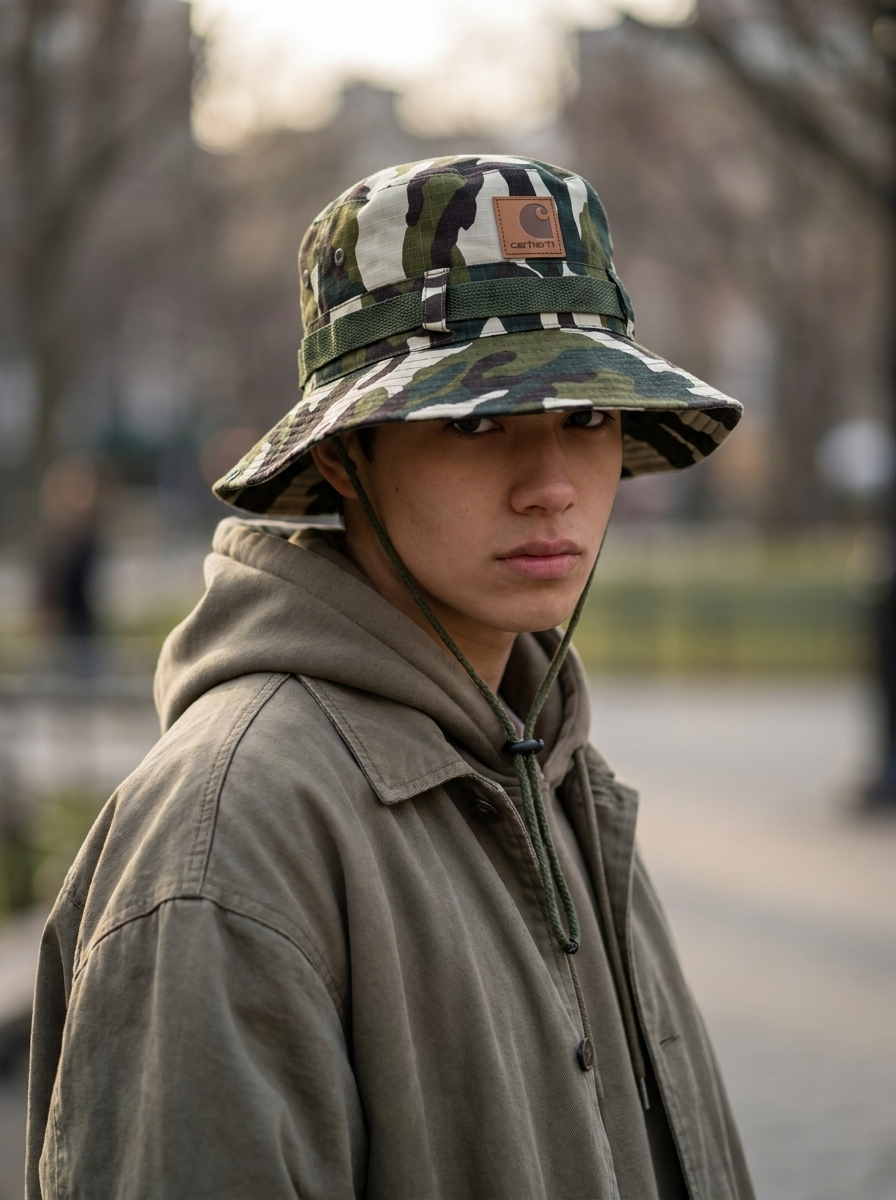 Carhartt Camouflage Boonie Hat with Adjustable Hat
