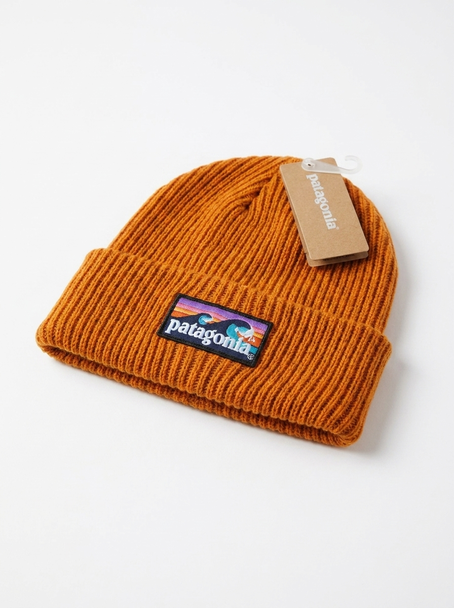 Patagonia Heritage Orange Brodeo Beanie
