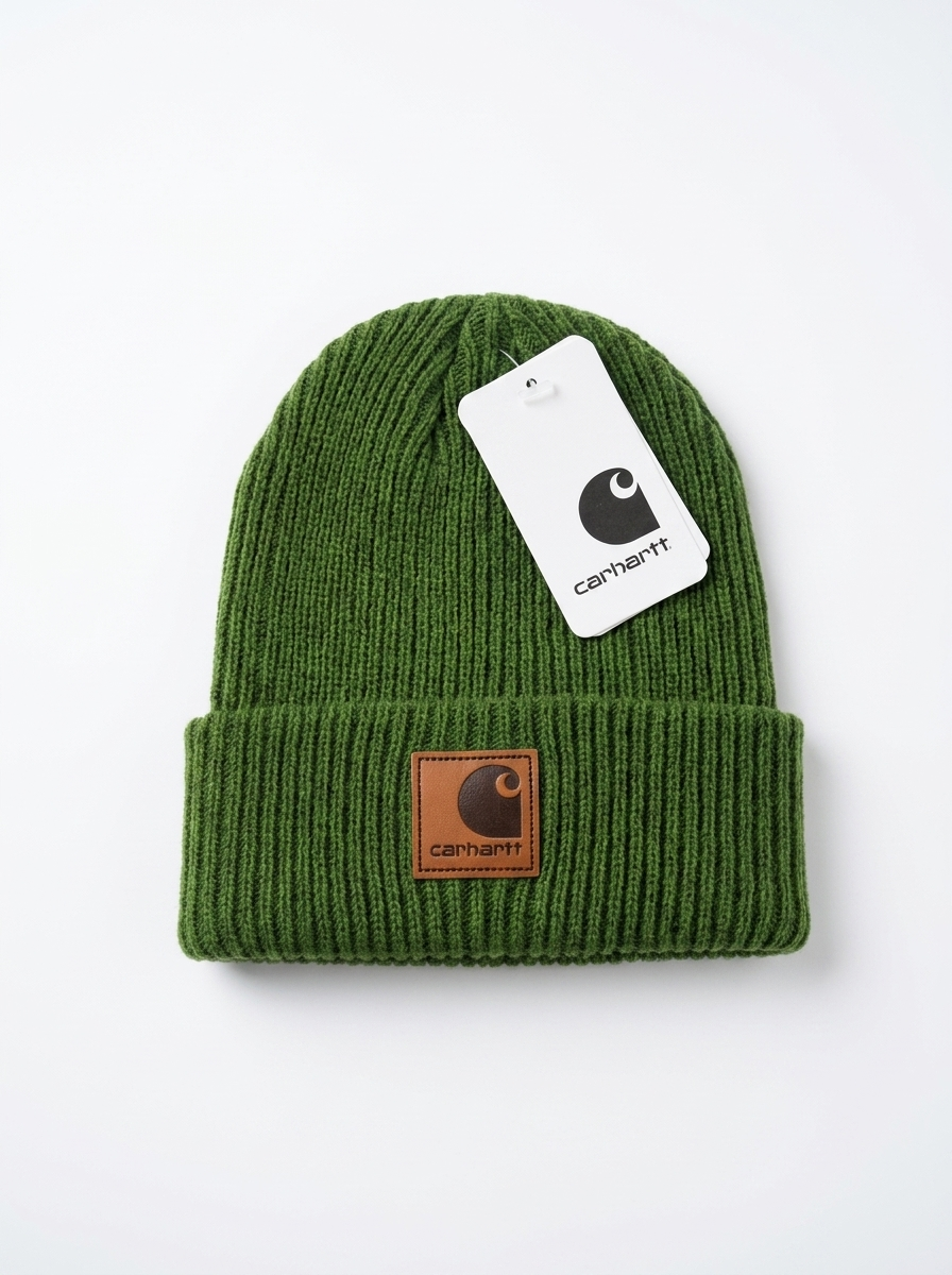 Carhartt Unisex Rib-Knit Moss Green Beanie