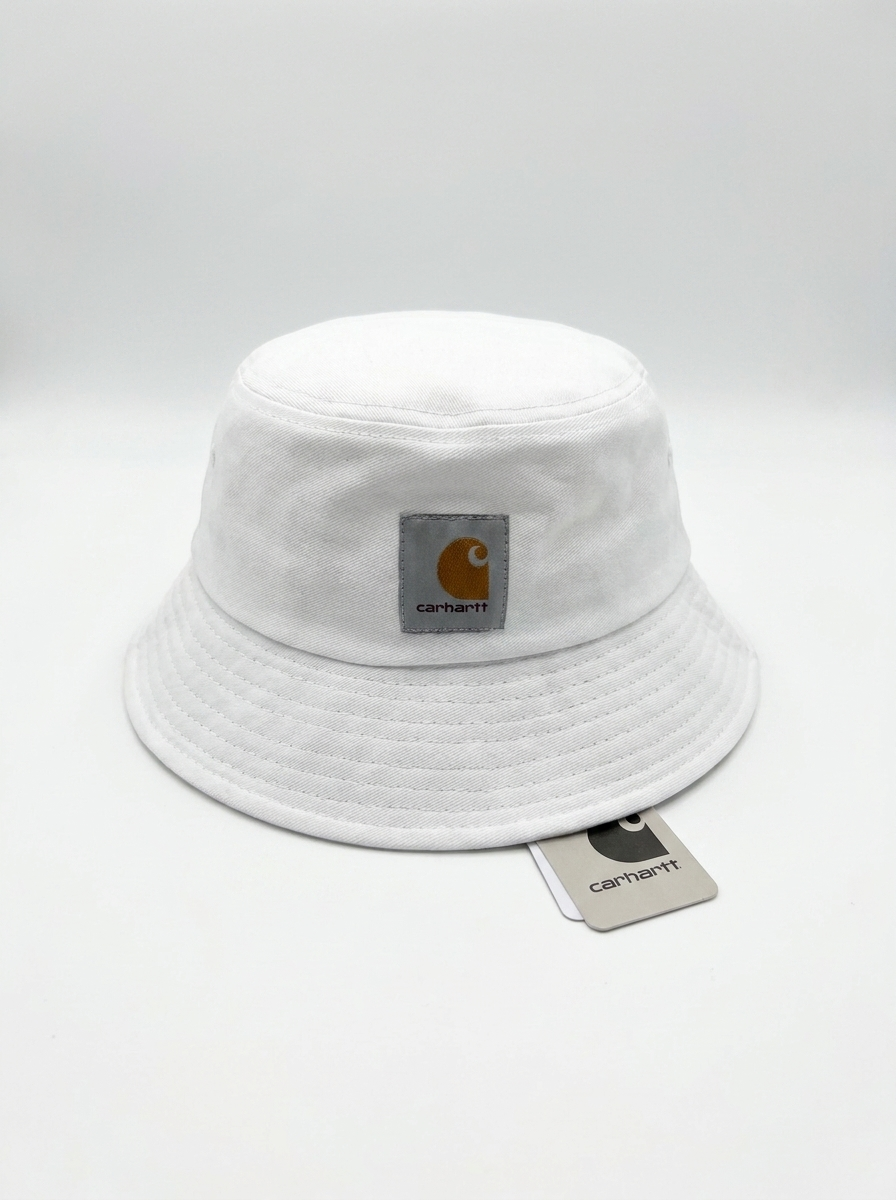 Carhartt WIP Script Logo Crisp White Bucket Hat