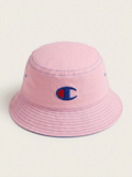 Embroidered Logo Cotton Pastel Pink Bucket Hat