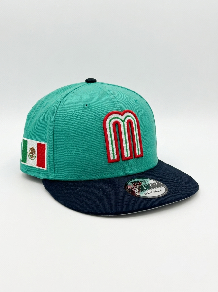 New Era Mexico Teal & Navy Baseball Snapback