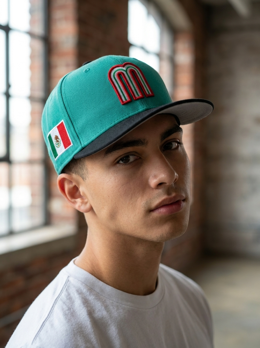 New Era Mexico Teal & Navy Baseball Snapback