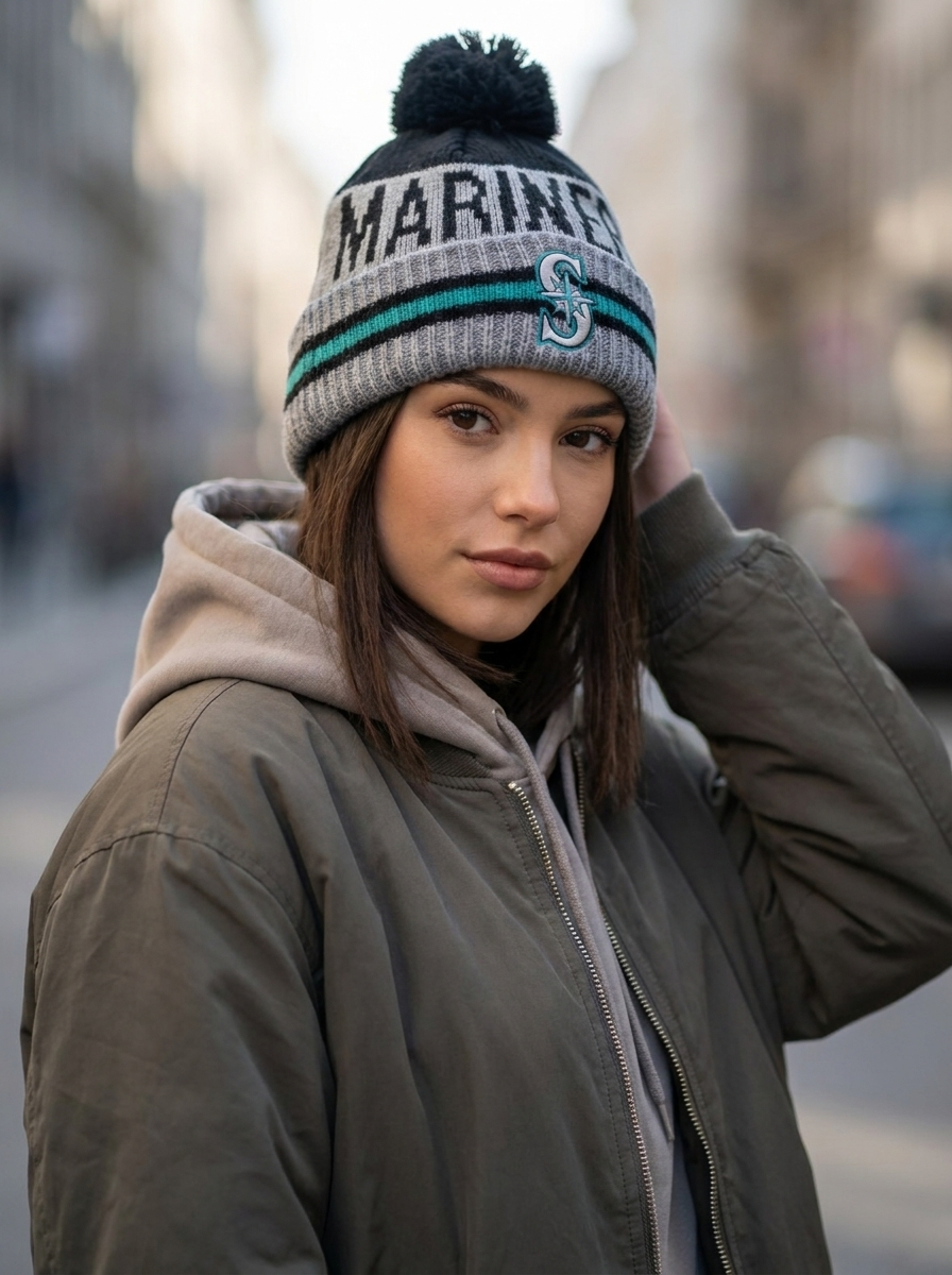 New Era Seattle Mariners Gray Cuffed Beanie