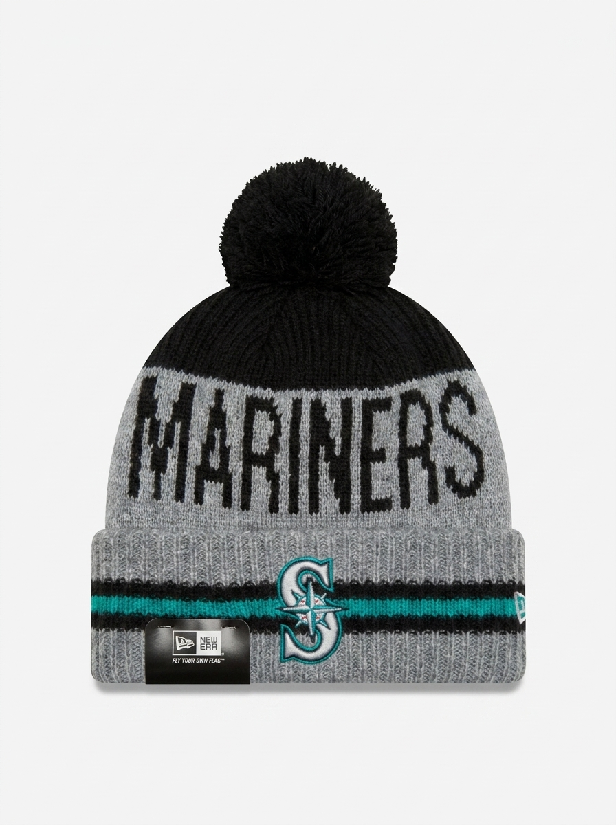 New Era Seattle Mariners Gray Cuffed Beanie